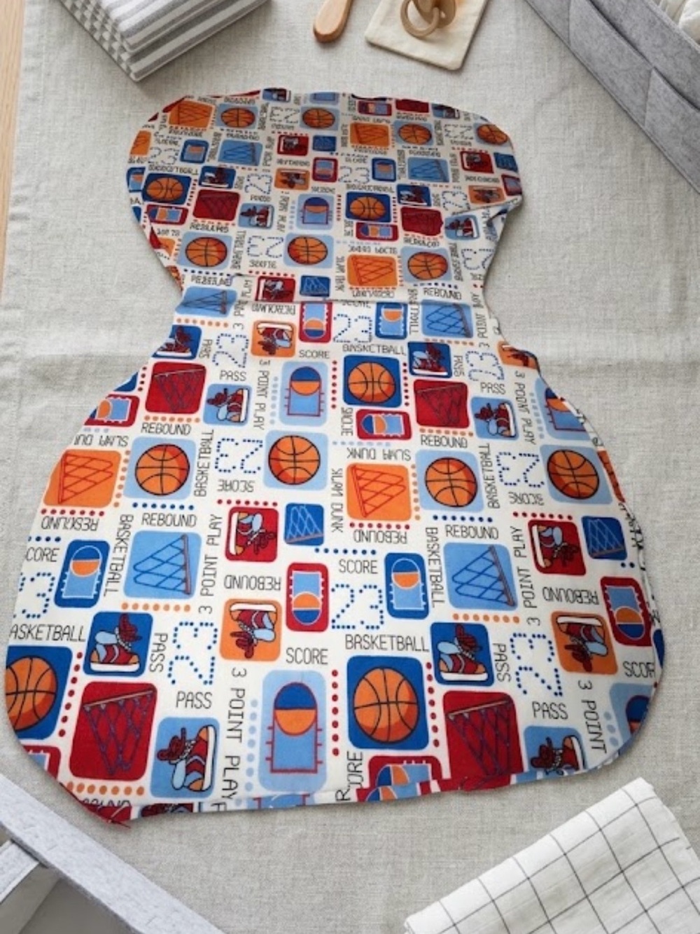 Brand New Basketball Print Fabric Cutout Liner – New Condition Unbranded